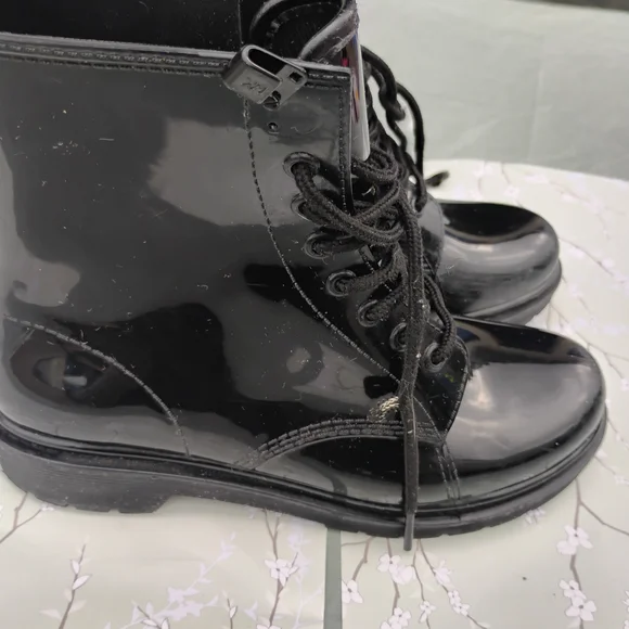 Michael Kors Black Combat Boots - Picture 2 of 4